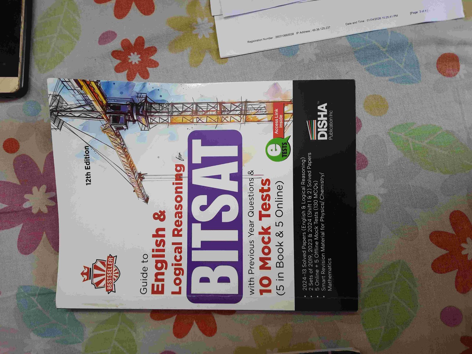 Disha BITSAT guide - English and LR
